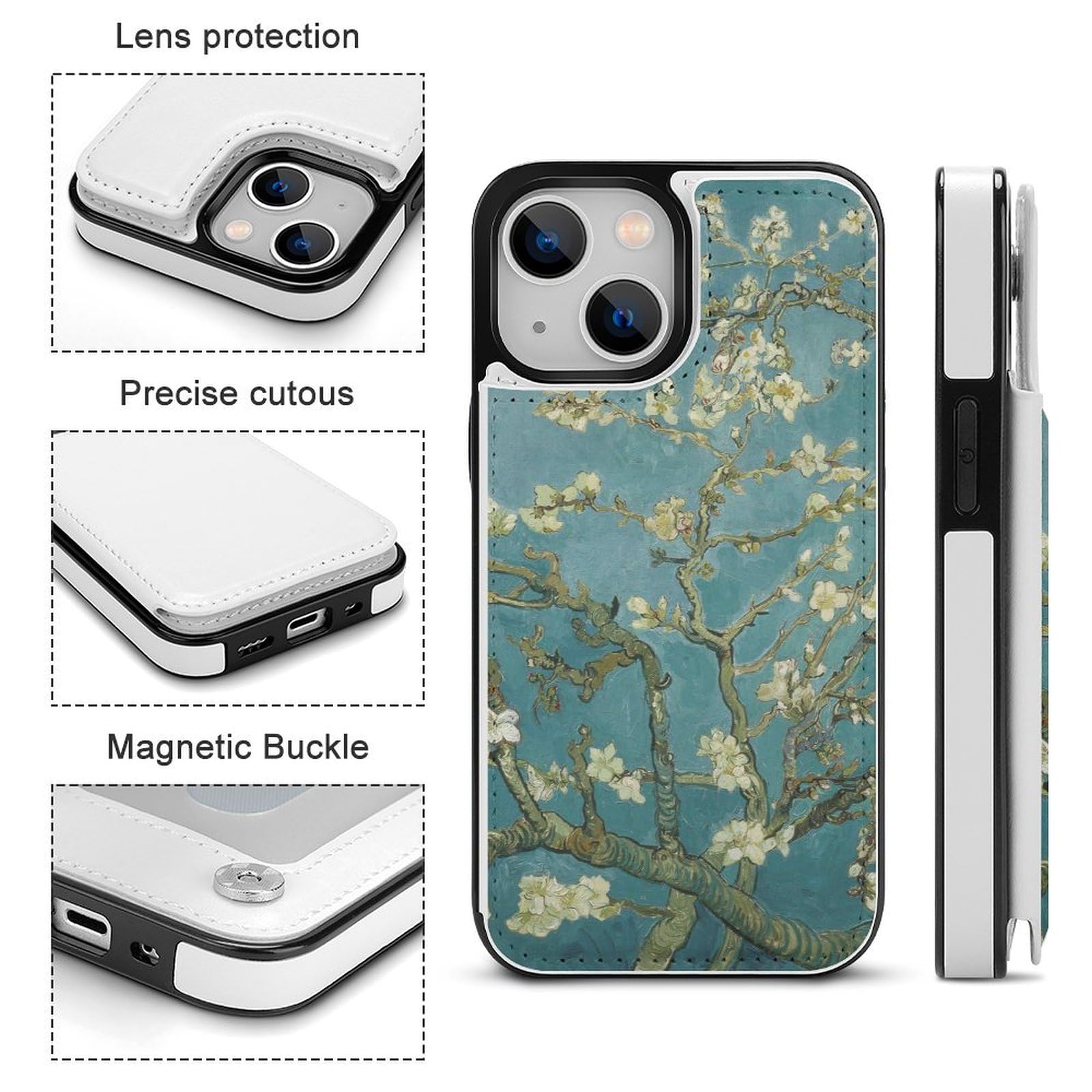 Amazon.co.jp: iPhone15 Pro Maxケース 花咲くアーモンドの木の枝