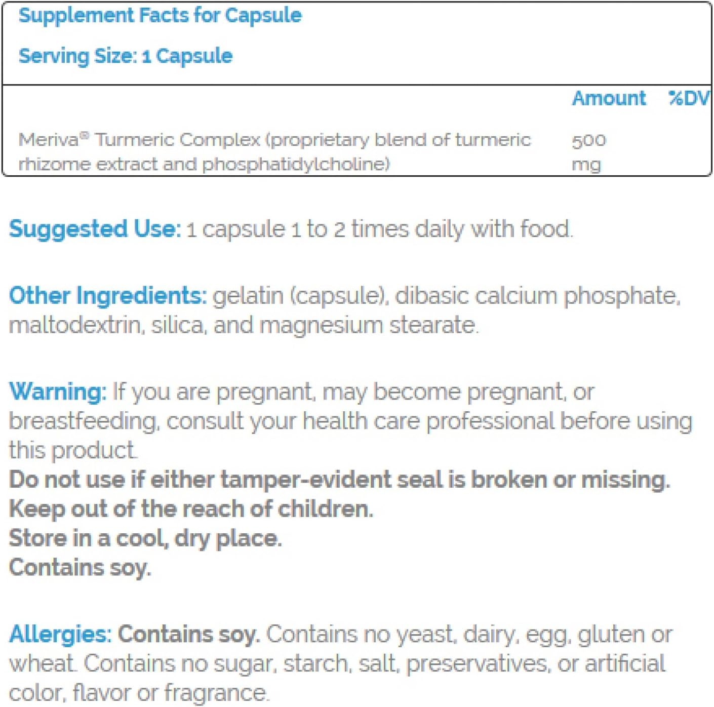 Source Naturals Turmeric with Meriva, Inflammation Reponse & Liver Support, 500mg - 60 Capsules