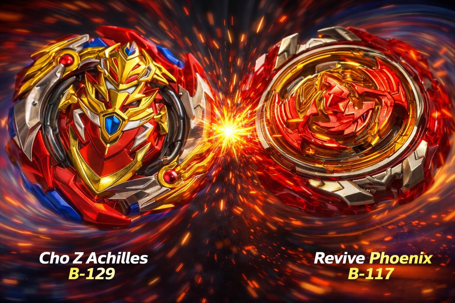 Buy Cho Z Achilles B-129 & Revive Phoenix B-117 Spinning Top Combo