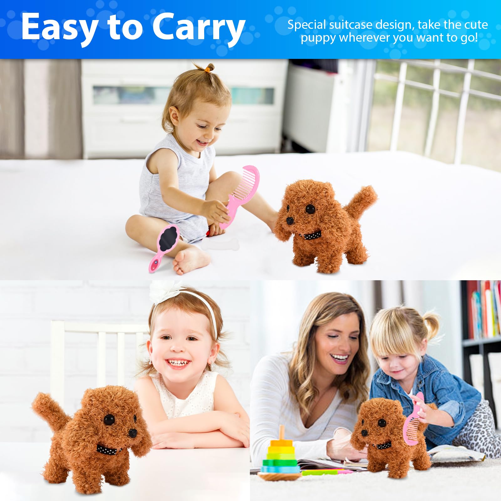 Charmofun Elektrischer Hund - Laufendes & Bellendes Haustier Spielzeug Ab 3