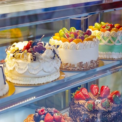 Vista 7 de WANBAO Paquete de 8 tableros dorados redondos para tartas de 6, 8, 10, 12 pulgadas, 1 de cada tamaño para hornear, pasteles de cumpleaños, postres