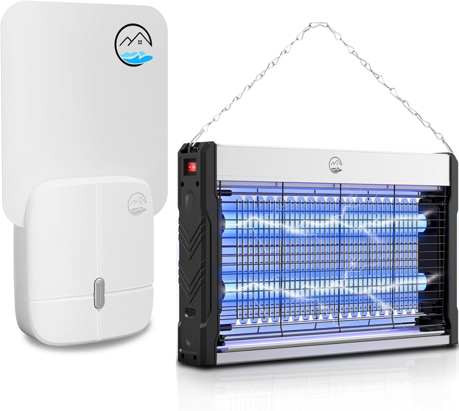 Bug Zapper Indoor & Indoor Gnat Traps, 3000V High Voltage Mosquito Killer & Fly Trap, Fruit Fly Trap, Flying Insect Trap, Start, Electric Mosquito Zapper with Removable Washable Tray for Home