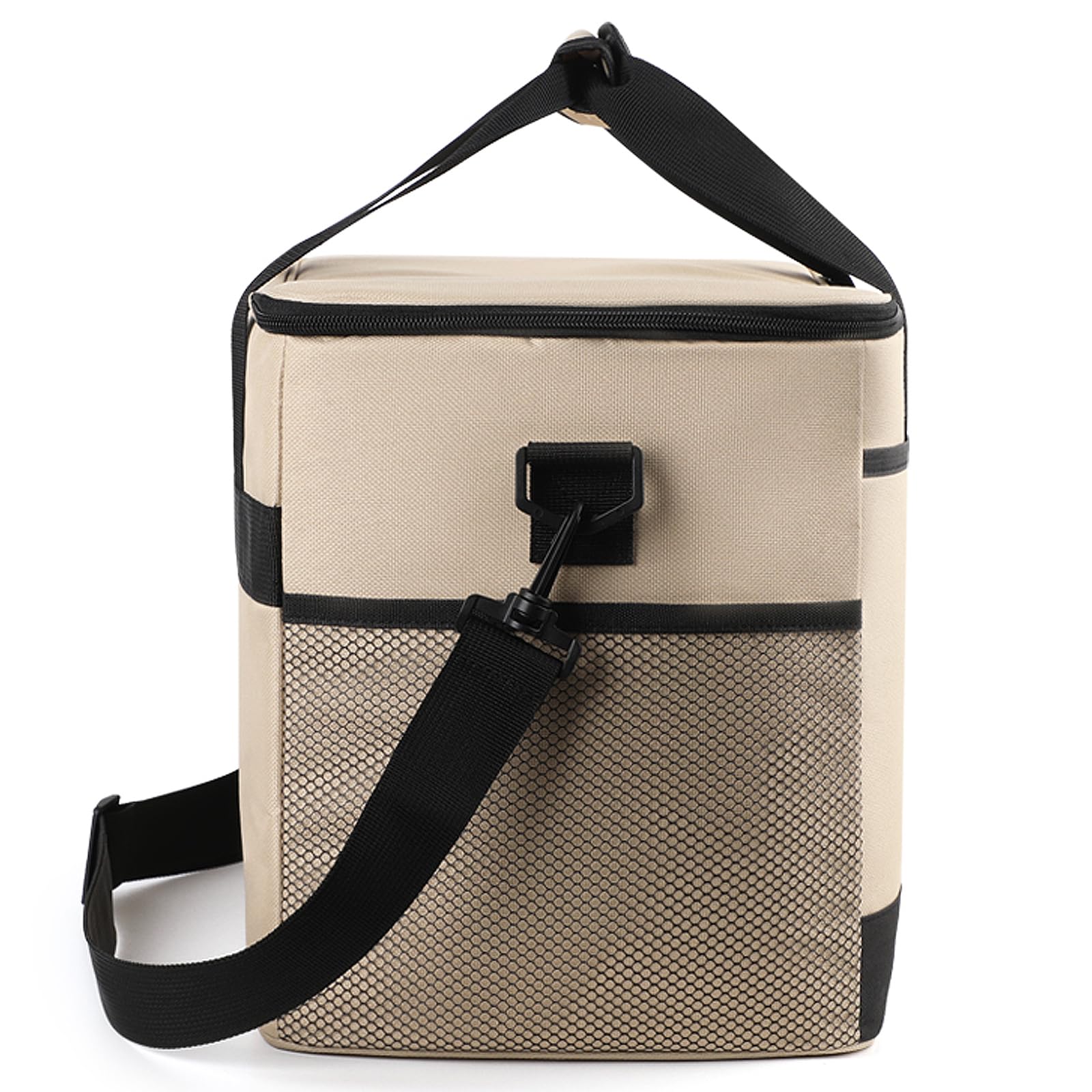 Sacca Isotermica 26L Portatile, Borsa Termica Impermeabile Leggera per Picnic Campeggio Barbecue Viaggi Outdoor (Beige)
