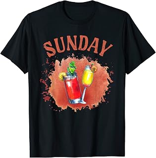 Sunday Brunch Funny Bloody Mary And Mimosa Alcohol Drinking T-Shirt
