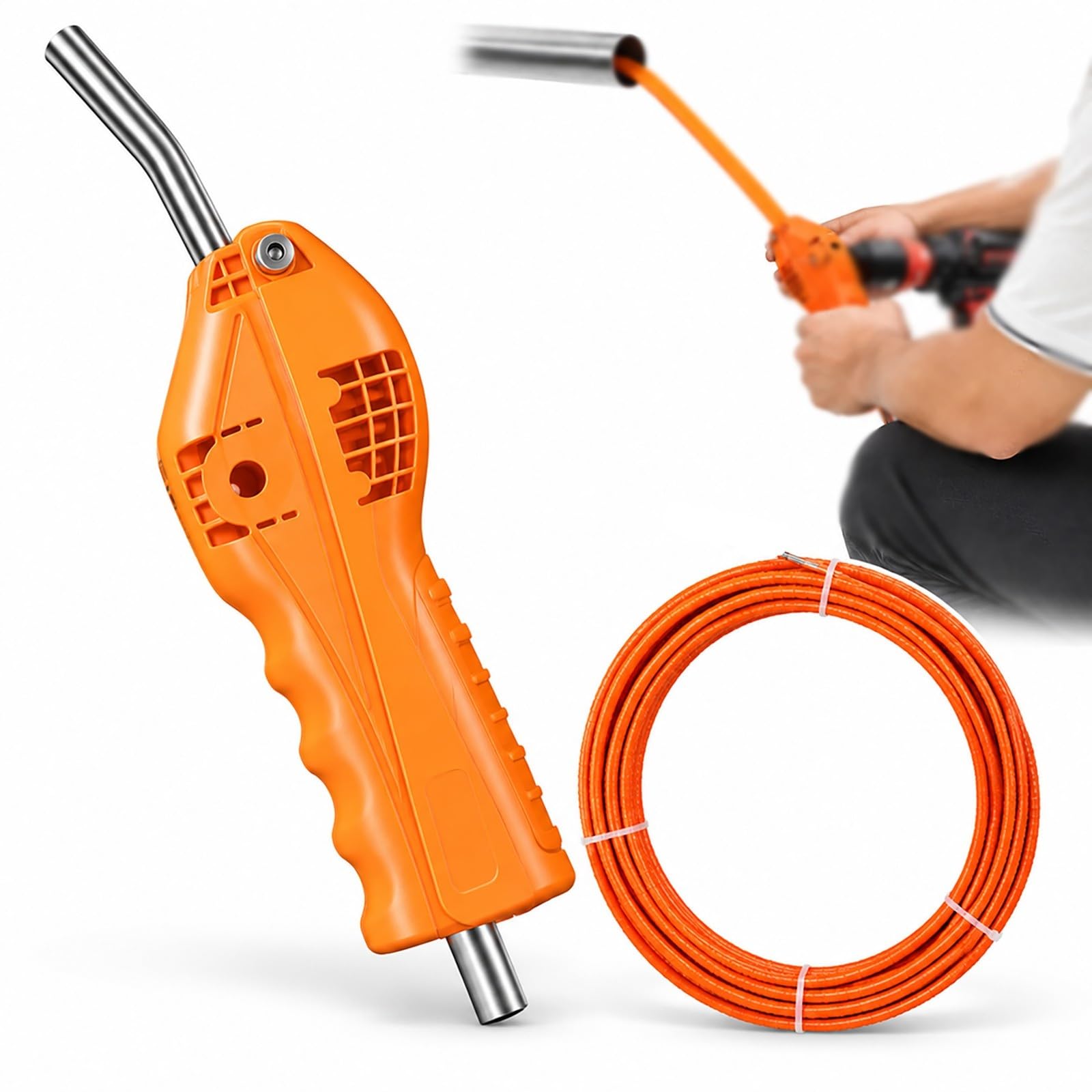Guía Para Pasar Cables, Accionada Por Taladro, Guía Pasacables 20 M