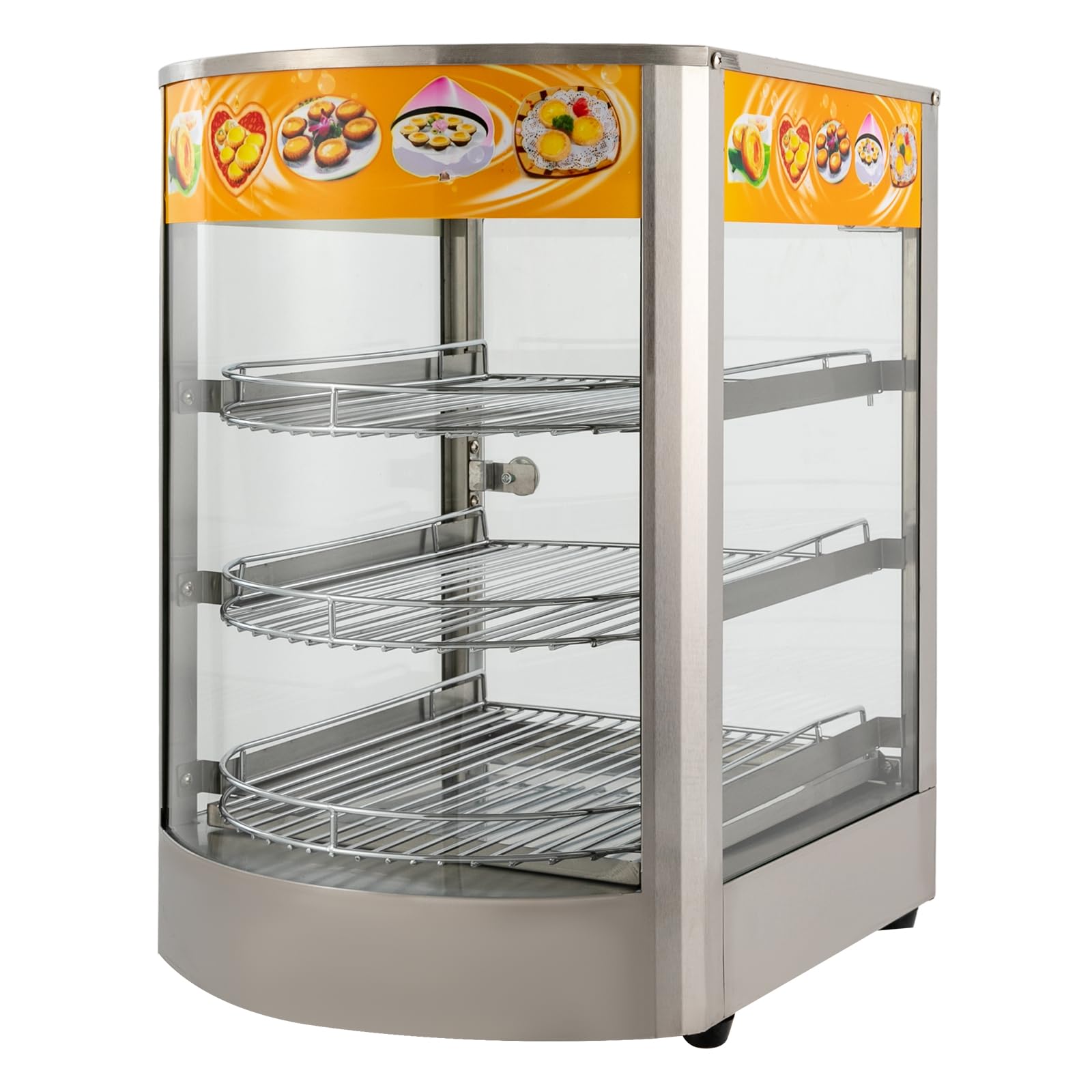 Scaldavivande da 50 l, armadietto termico, 35 x 42 x 52 cm, con 3 rack in acciaio inox 30 – 85 °C, per mense, panetterie, caffetterie, ristoranti fast food