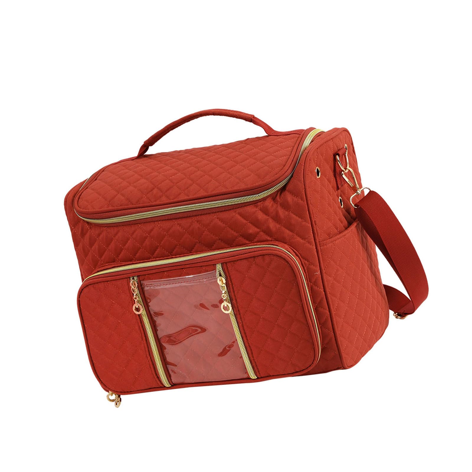 Hsioluted Storage Bag Hanging Design for Easy Organization of Yarn and Tools Oxfords Materials Organiser Multiple Compartment Crochet Bag