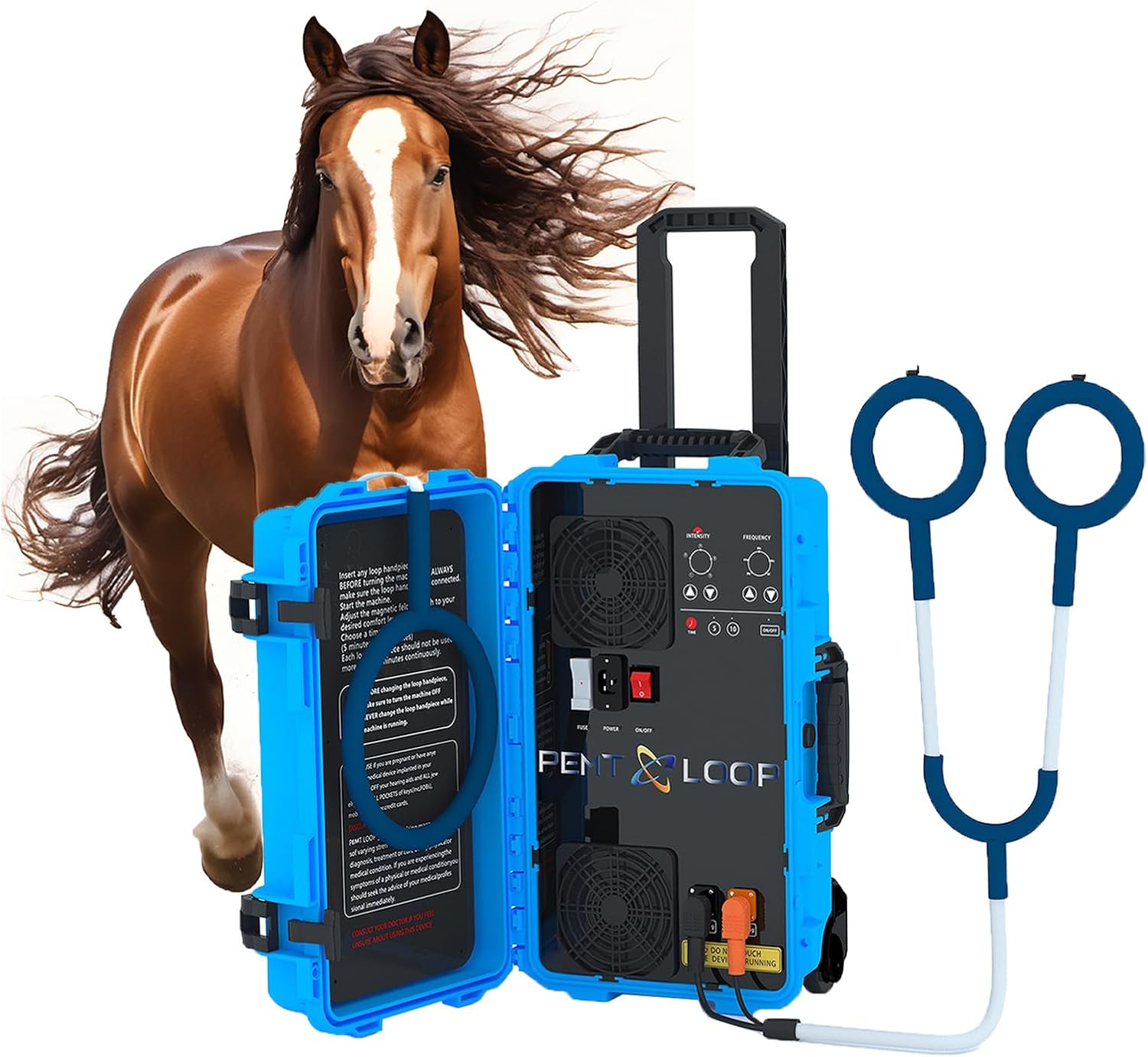2025 PEMF Therapy Devices for Horses, Pmst Loop Dual Frequency Pulse PEMF Therapy Machine, 1000-6000 Gauss, Improve Body Microcirculation