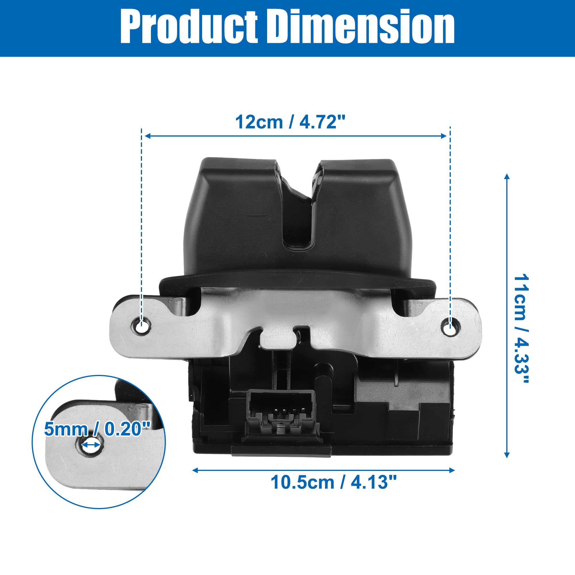A ABSOPRO Meccanismo di blocco del portellone posteriore per Ford Fiesta Mk7 B-Max 8A61A442A66BE