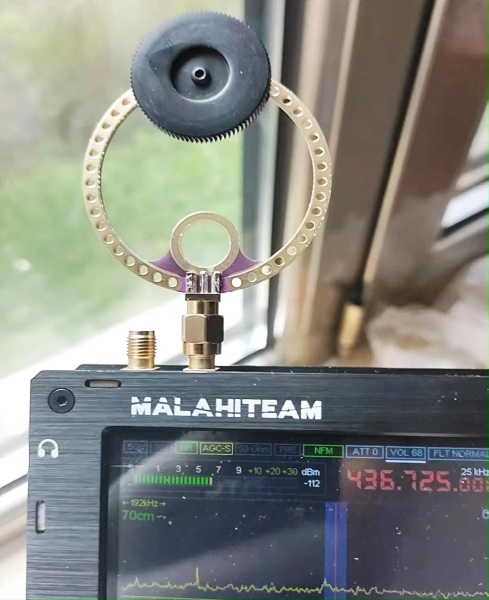 2 pz ciambella VHF UHF FM 400M-470MHz 80M-150MHz Mini Loop Antenna per ricevitore radio HFDY Malachite DSP DSP2