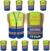 Vista 27 de BeautyWill Chaleco de Seguridad con Logo Personalizado Clase 2 Chaleco Reflectante de Alta Visibilidad Chaleco de Construcción Transpirable