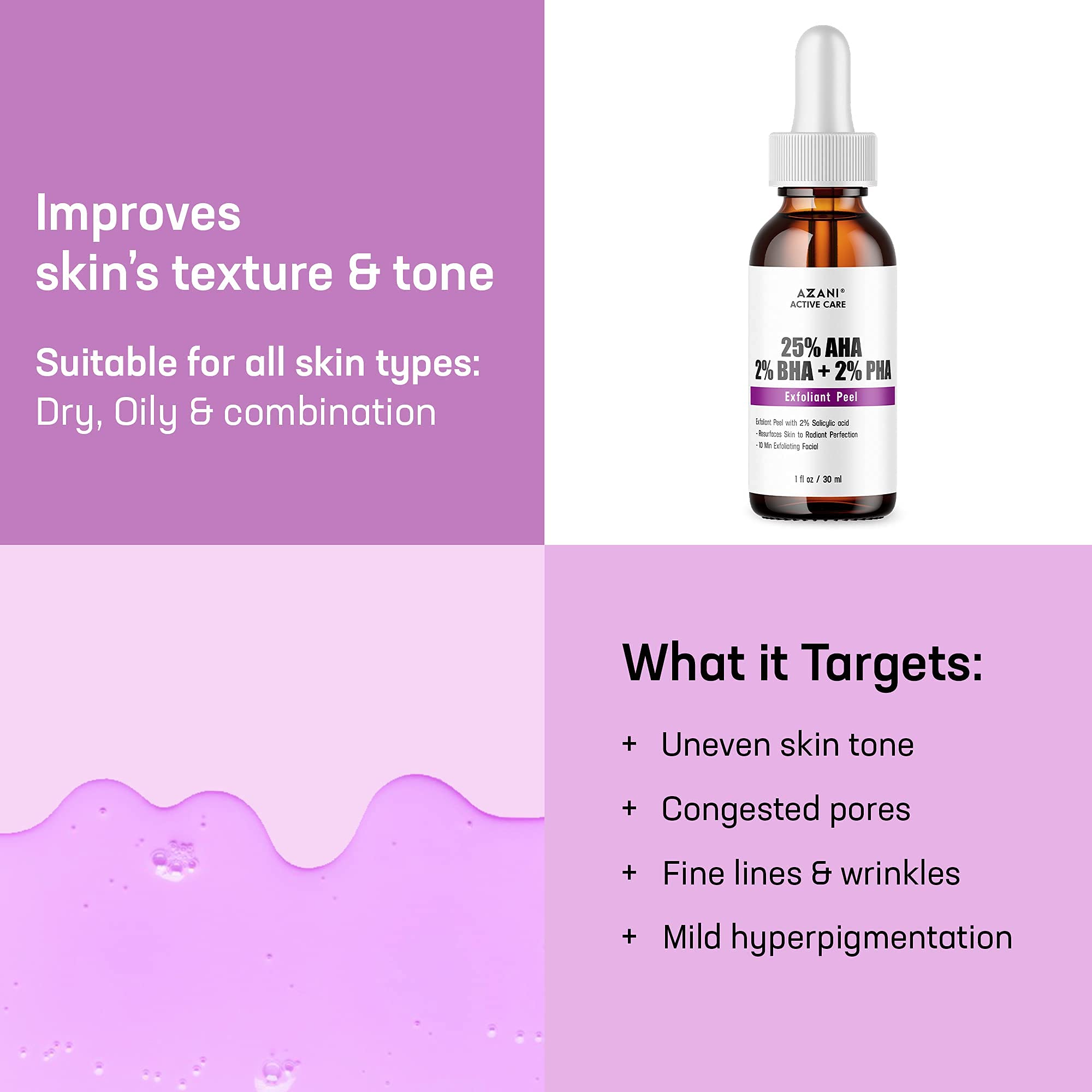 Azani 25 AHA + BHA (2 Salicylic acid) + 2 PHA 30 ml Multilevel