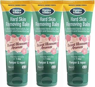 Dermatonics 10% Urea Callus Removing Cream – Removes Hard Skin, Moisturizes and Rehydrates Racked, Rough, Dead and Dry Skin – for Feet, Elbows, and Hands, 2.37 fl oz. Tube, 3 Pack