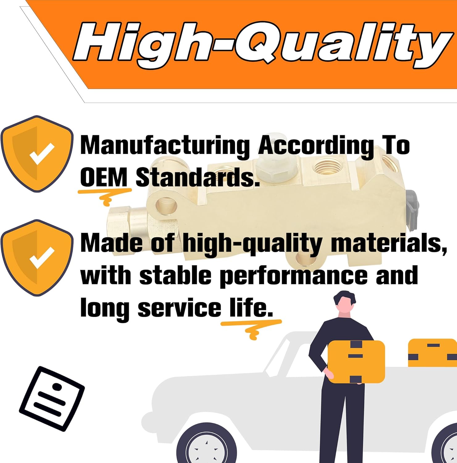 PV2 Brass Combination Proportioning Valve Disc/Drum, Disc Front Drum Rear Brake 172-1353 PV71 Replacement for GM Chevy Ford Street Rod Classic Car & Truck