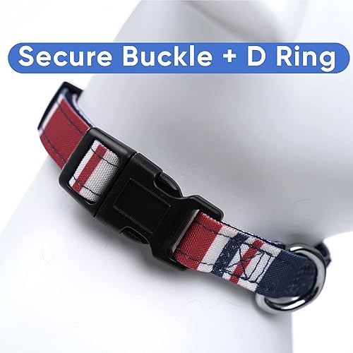 Vista 156 de Pawtitas Collar personalizado para perro, collar de perro pequeño, bordado con nombre, número de teléfono, collar de cachorro, collar ajustable