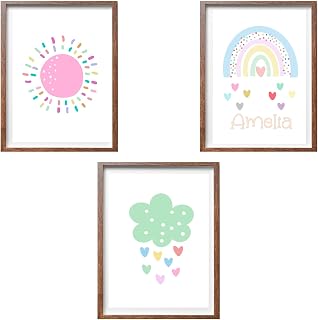 Rainbow Prints - Girls rainbow bedroom wall art - rainbow decor - Rainbow gift for birthday - Rainbow Nursery decor (A2)