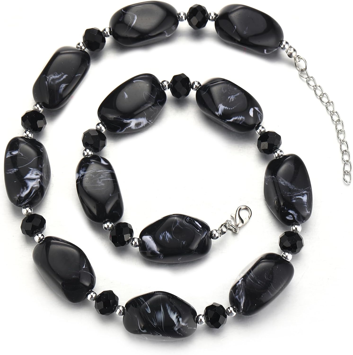 Errally Chunky Beaded Choker Necklaces for Women Large Beads Statement Necklace Collar Costume Jewelry Gifts for Her