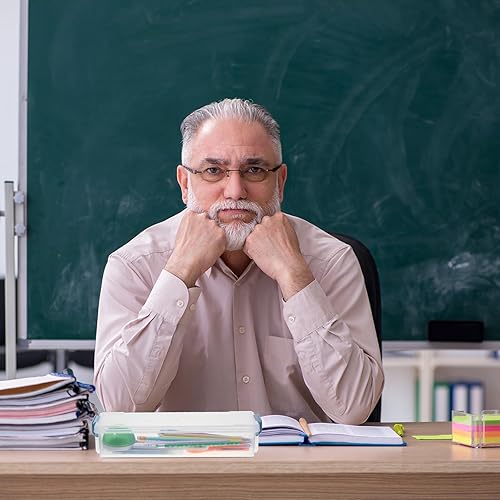 Miniatura 5 de Gueevin Estuche de plástico para lápices, 8 unidades, apilable, transparente, con tapa de cierre, estuche largo de plástico para papelería, a granel