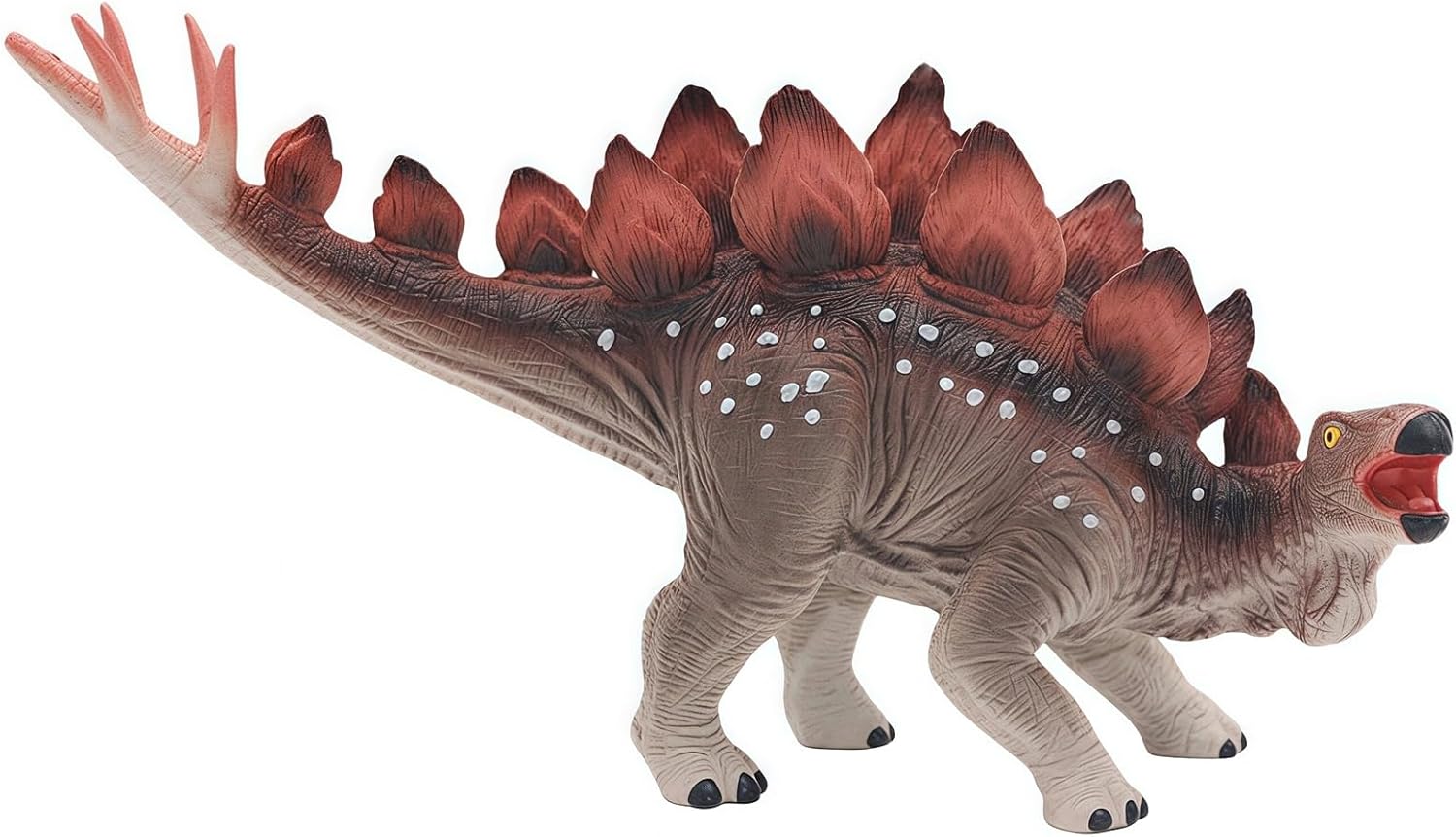 Gemini&Genius Stegosaurus Dinosaur Toy Figure for Kids, Realistic Hard Plastic Stegosaurus Dino, Great Dinosaur Play or Display Dino Toy Gift for Kids