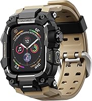 Vista 21 de ULTIMAL - Funda resistente con correa para Apple Watch 49mm, compatible con Apple Watch Ultra 3/2/1, cubierta protectora a prueba de golpes de grado