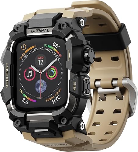 Miniatura 21 de ULTIMAL - Funda resistente con correa para Apple Watch 49mm, compatible con Apple Watch Ultra 3/2/1, cubierta protectora a prueba de golpes de grado