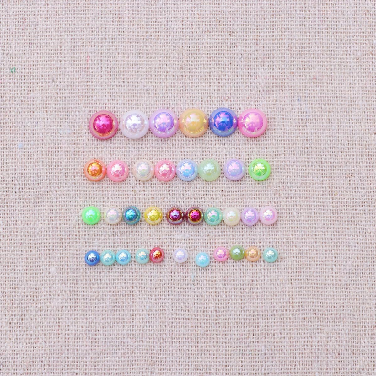 700 Pcs Flat Back Half Pearls ABS for DIY Craft and Nail Decoration