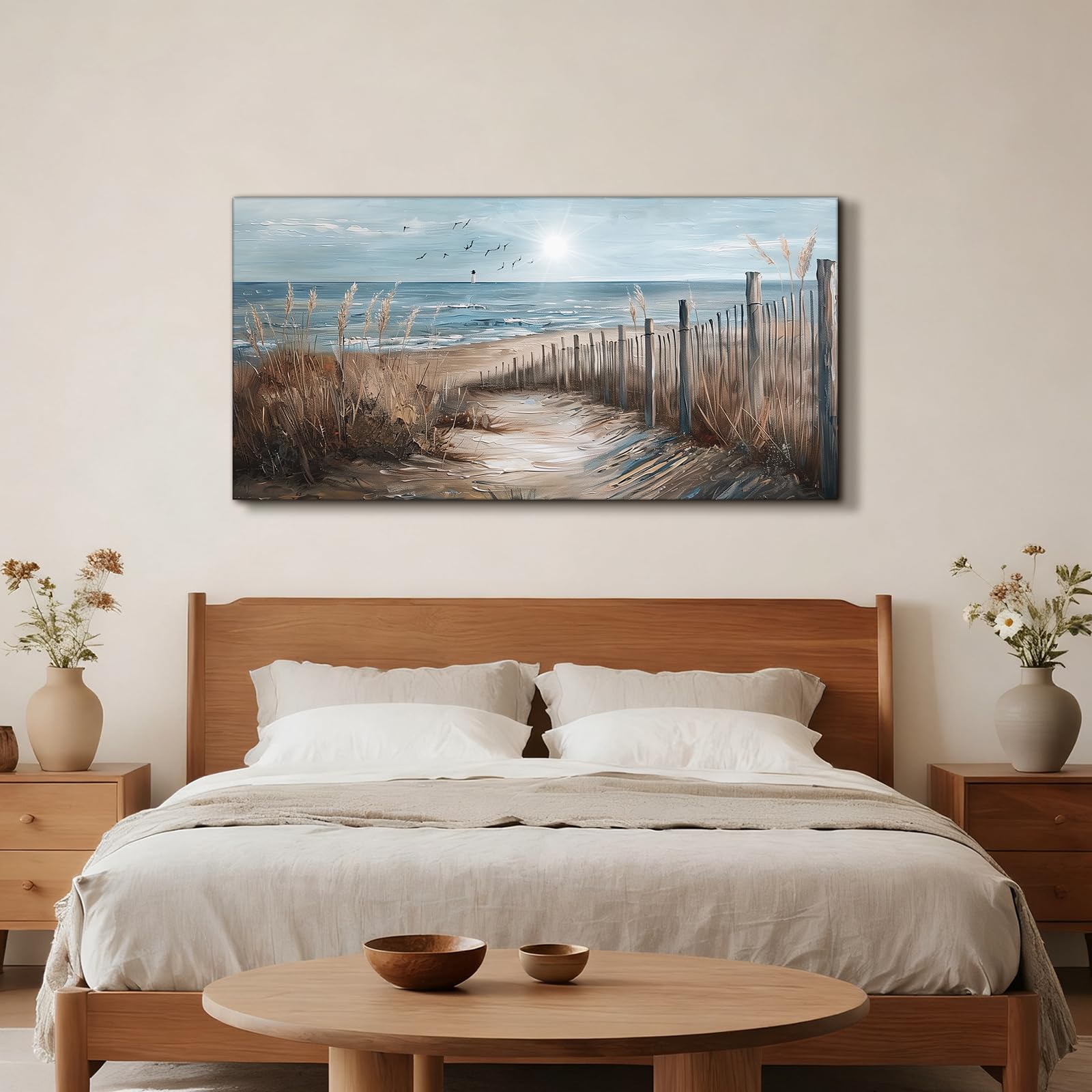 JHHUAMO Cuadros Decorativos Natural Mar Salon Dormitorio 59x119 cm