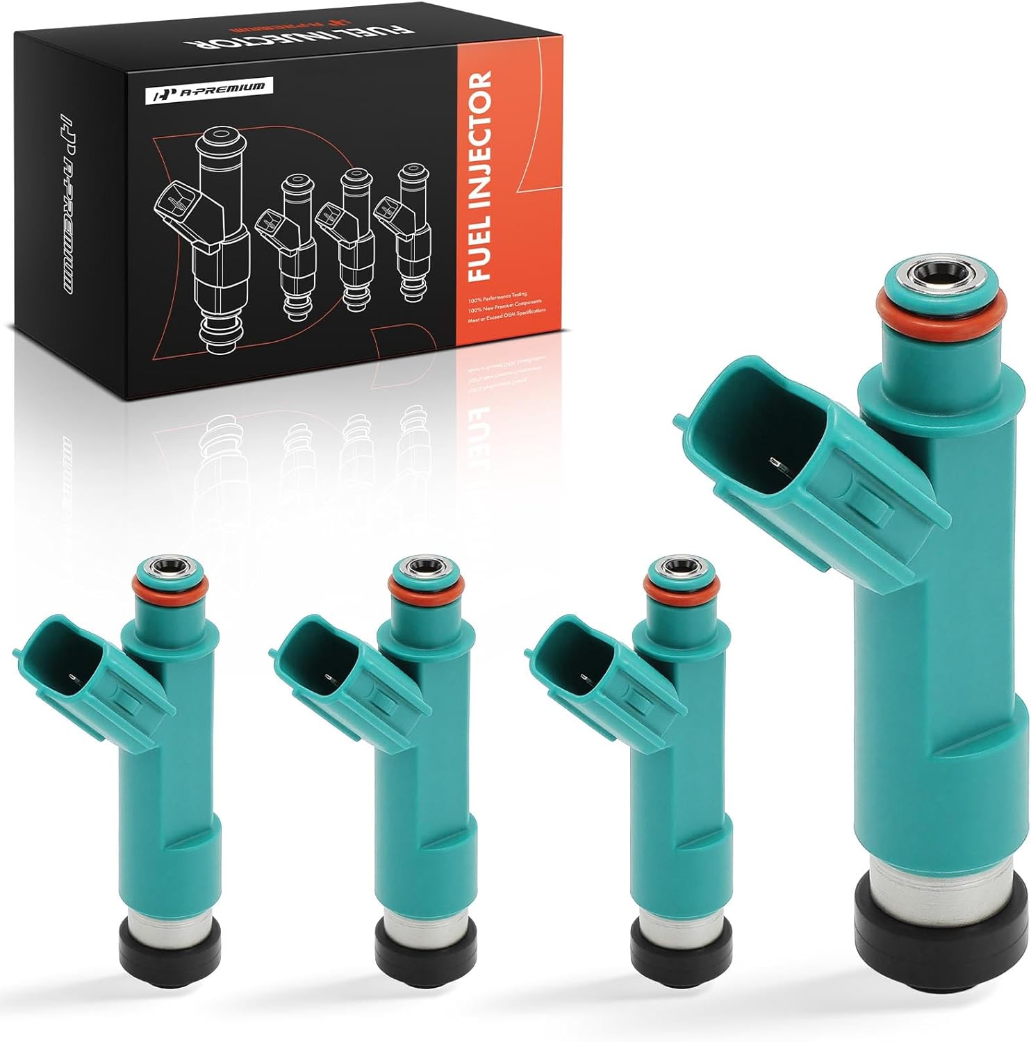 A-Premium 12 Holes Set of 4 Fuel Injectors Compatible with Pontiac Vibe 2009-2010 2.4L, Replace# 19185447