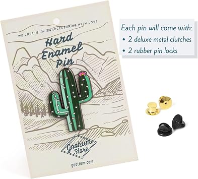 Gootium Canvas Backpack x Cactus Enamel Pin