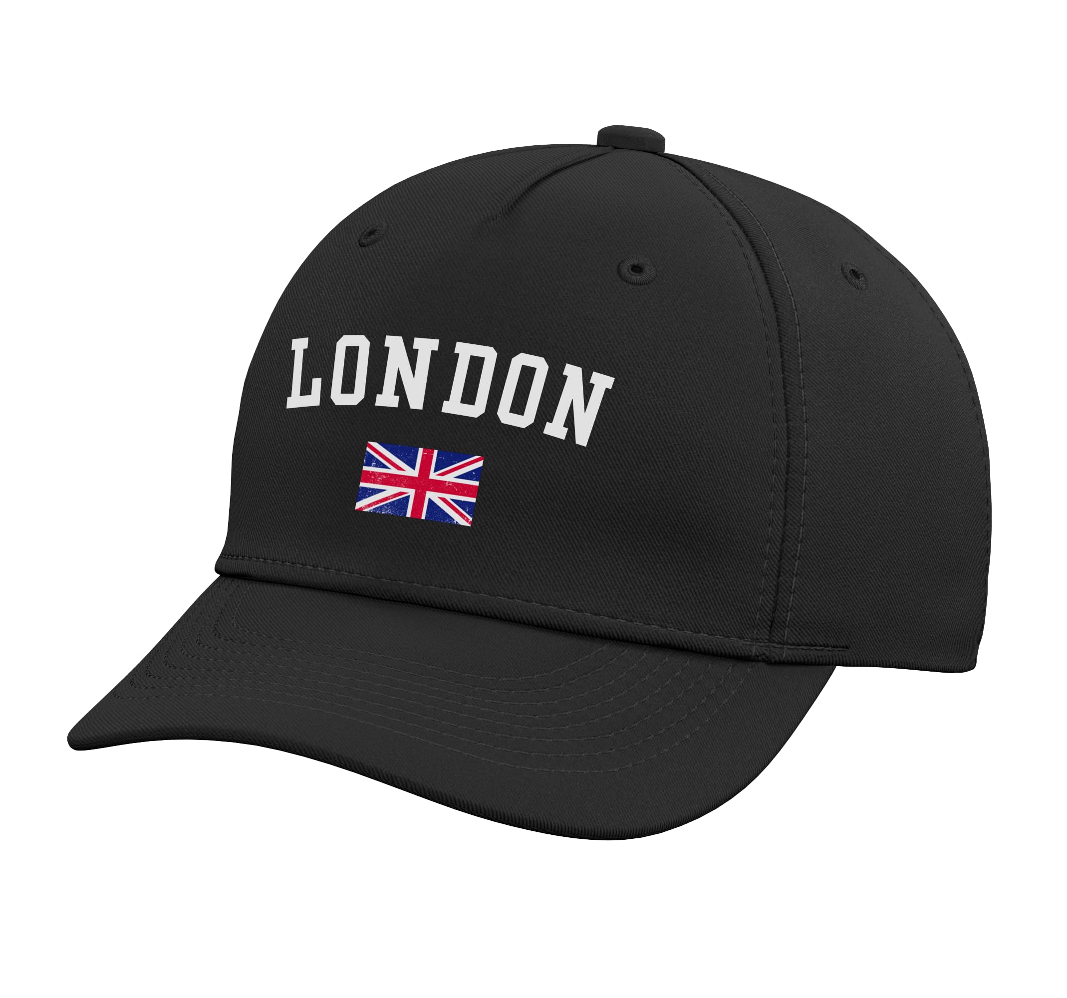 London Souvenir Vintage Union Jack Flag Design Adjustable Baseball Hat