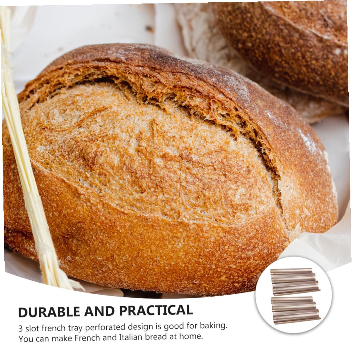 BESPORTBLE 2 pièces Moule à Français Vagues Acier Doré Outil de Pâtisserie Antiadhésif Réutilisable pour Cuisson Maison et Professionnelle