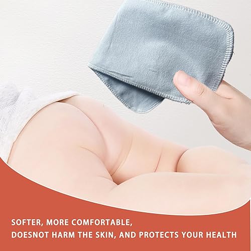 Miniatura 5 de BEECO GIF2U Toallas de papel higiénico reutilizables, 24 unidades, lavables, absorbentes, sin desgarros, toallas de bidé, paño de algodón,