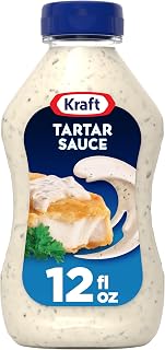 Kraft Tartar Sauce 12 fl oz - Tangy Pickle Garlic Flavor for Fish Sandwiches & Seafood Dips, Easy Squeeze Bottle