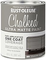 Vista 34 de Rust-Oleum 287722 - Pintura a la tiza ultramate para interiores, 30 onzas, capa superior transparente mate