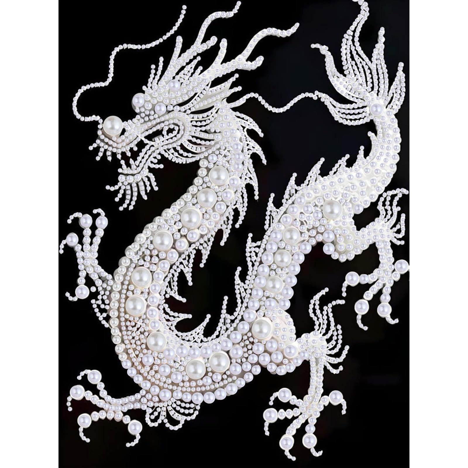 EOBROMD Diamond Art Pearl Painting Kits for Adults, Dragon Diamond Painting, Animal 5D Pearl Painting Kits for Adults Beginner, Crystal Art for Home Wall Decoration Gift 12 ร 16 inch โ image 1