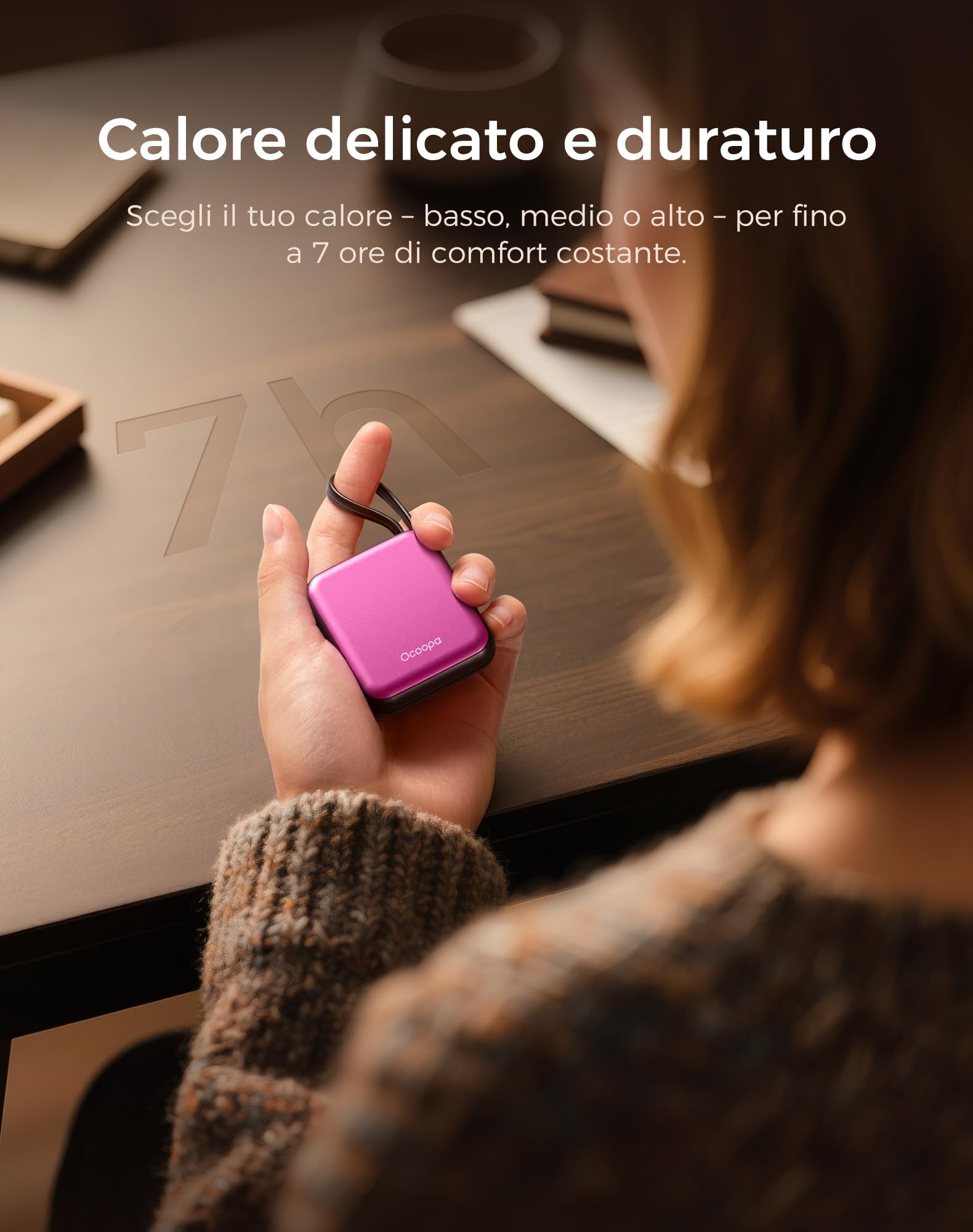 OCOOPA Scaldamani Elettrico 2 Pezzi, Portatile Scalda Mani USB Ricaricabile 4000mAh, 3 Livelli fino a 52°C, Utile Regalo di Natale, Ideale per Sci Invernale, Viaggi e Attività all’Aria Aperta,UT5 Nano