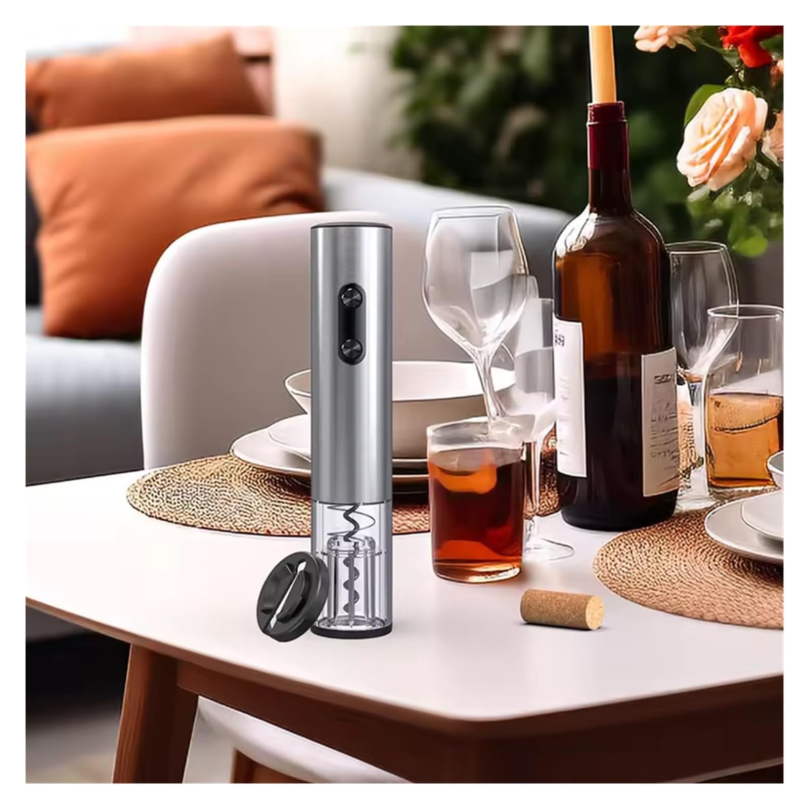 Abridor de botellas vino eléctrico, sacacorchos rojo automático, herramientas, productos cocina, plástico rendimiento(VBGS- KP3-362003)