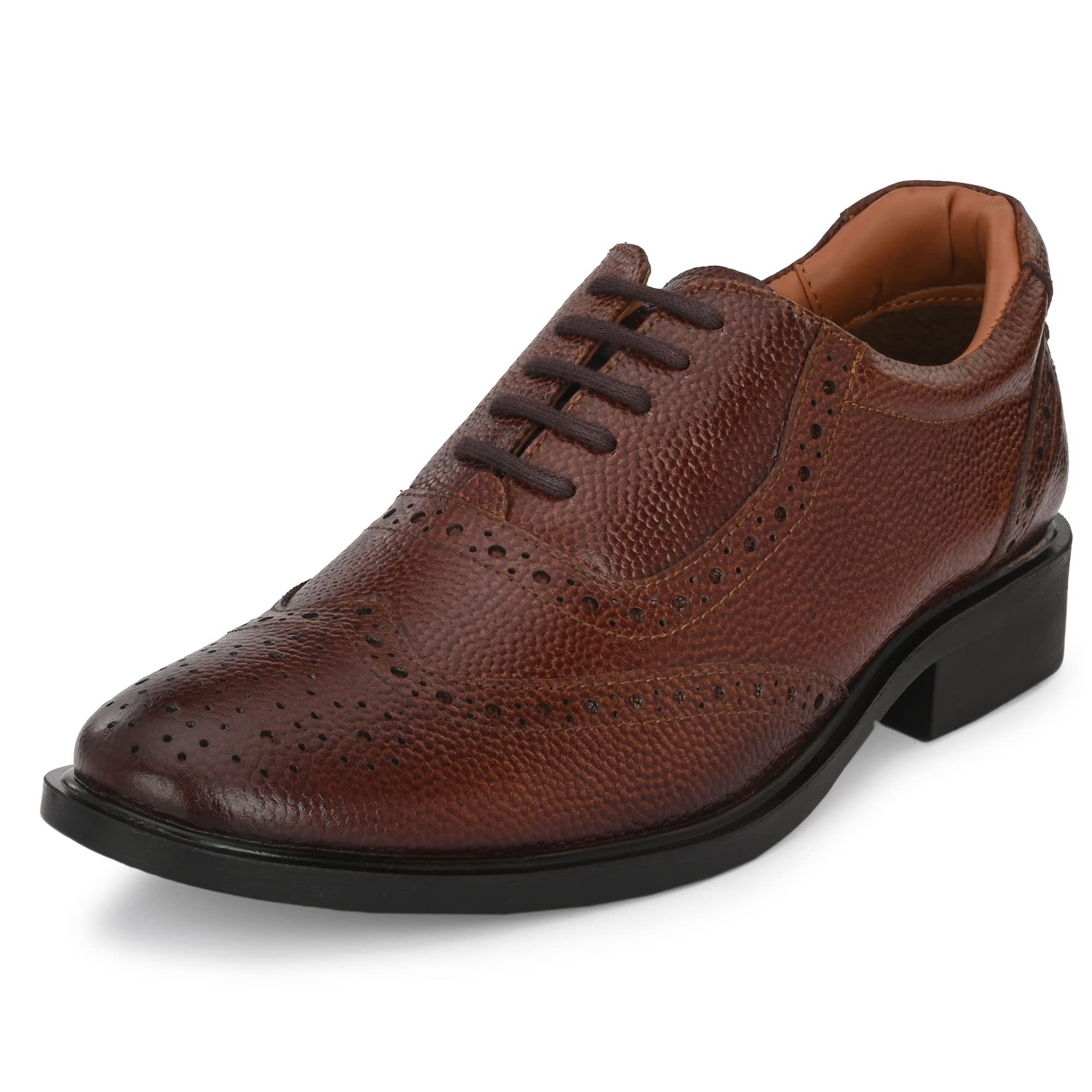 Auserio Mens Brogue Full Grain Leather Derby Lace Up Formal Shoes | Anti Skid Sole & Waxed Laces | Memory Foam Padded Insole | Shoes for Office & Parties | Tan 8 UK (SSE 054) (B0C1VX3XLT) Amazon Price History, Amazon Price Tracker