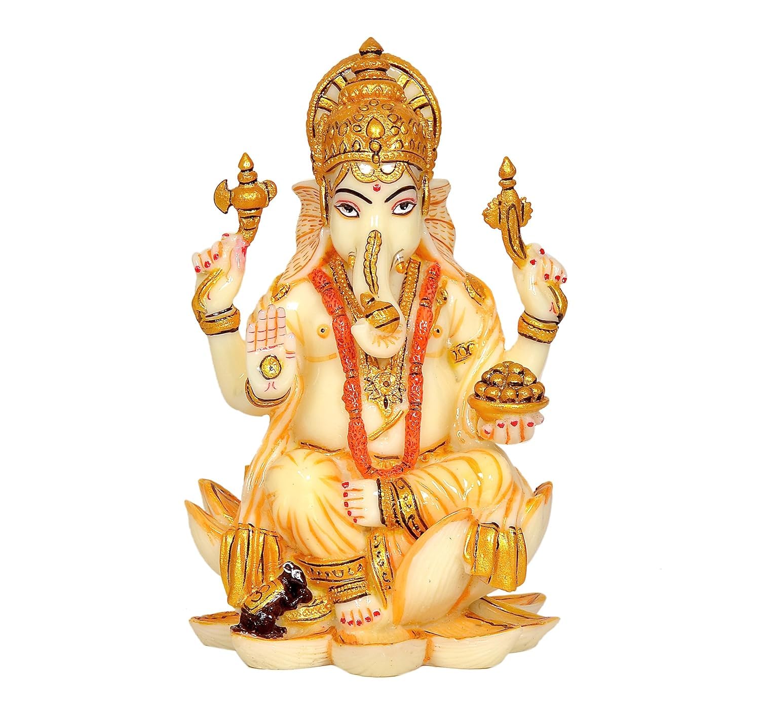 Dattatreya Statue Murti en polyrésine pour maison, bureau, magasin, hauteur : 17,8 cm