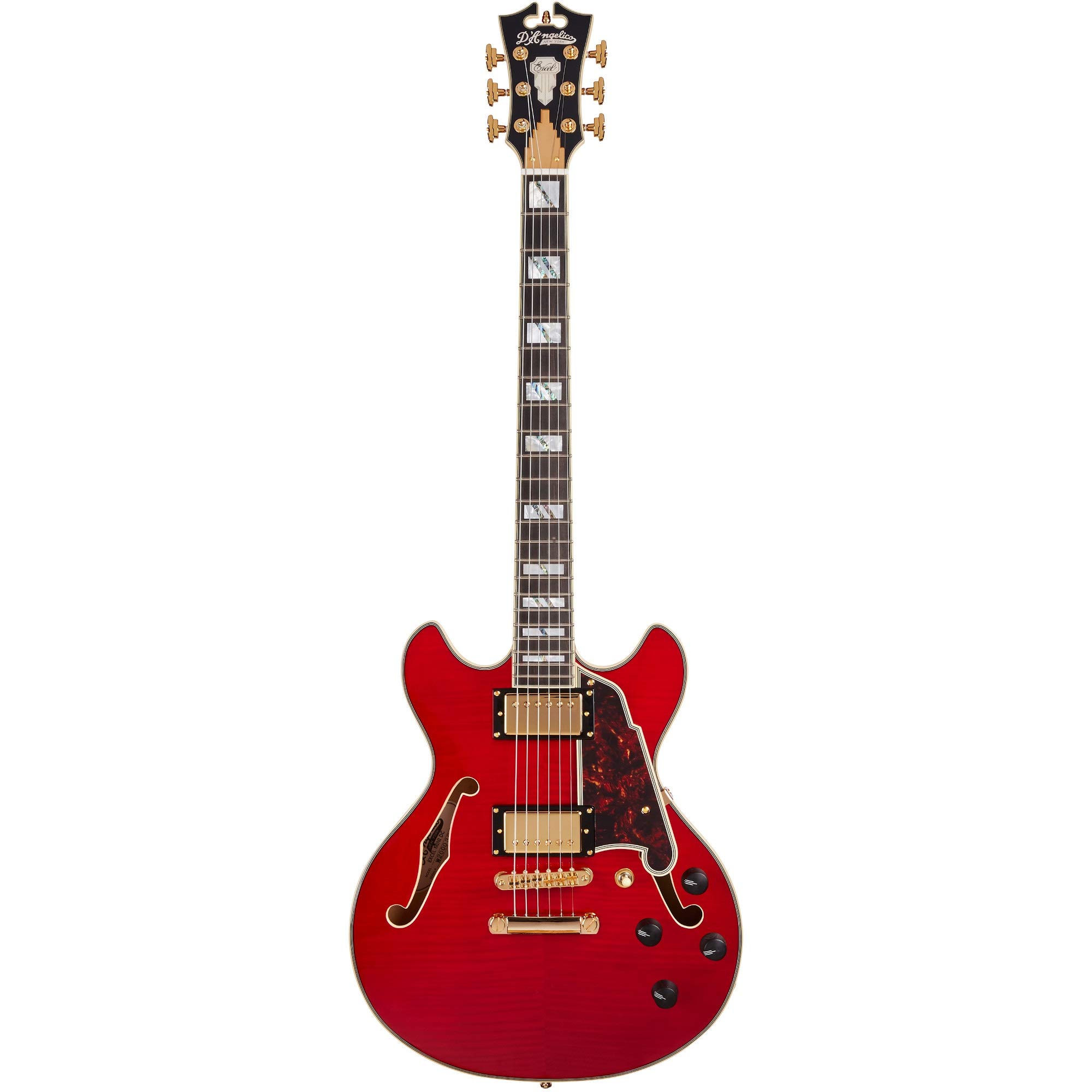Amazon | D'Angelico Excel Mini DC, Trans Cherry | エレキギター