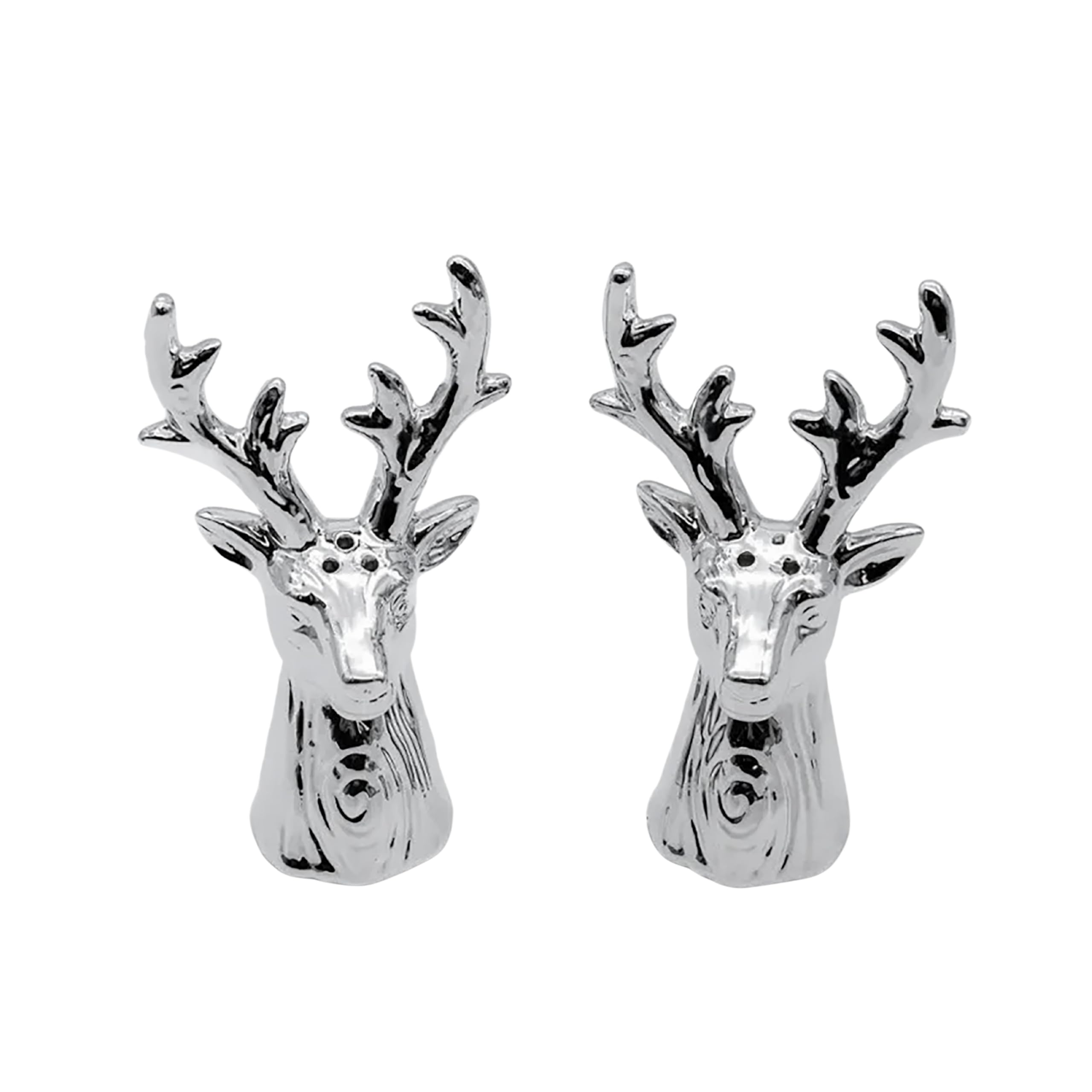 Marco Paul - Set di 2 sale e pepe a forma di cervo in ceramica resistente, per la casa, per la decorazione della tavola, accessori da cucina per la casa, tavolo da pranzo,