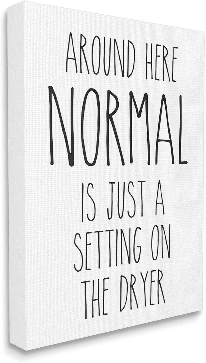 Stupell Industries Normal Dryer Setting Funny Laundry Dryer Lettering, Design by Lettered and Lined