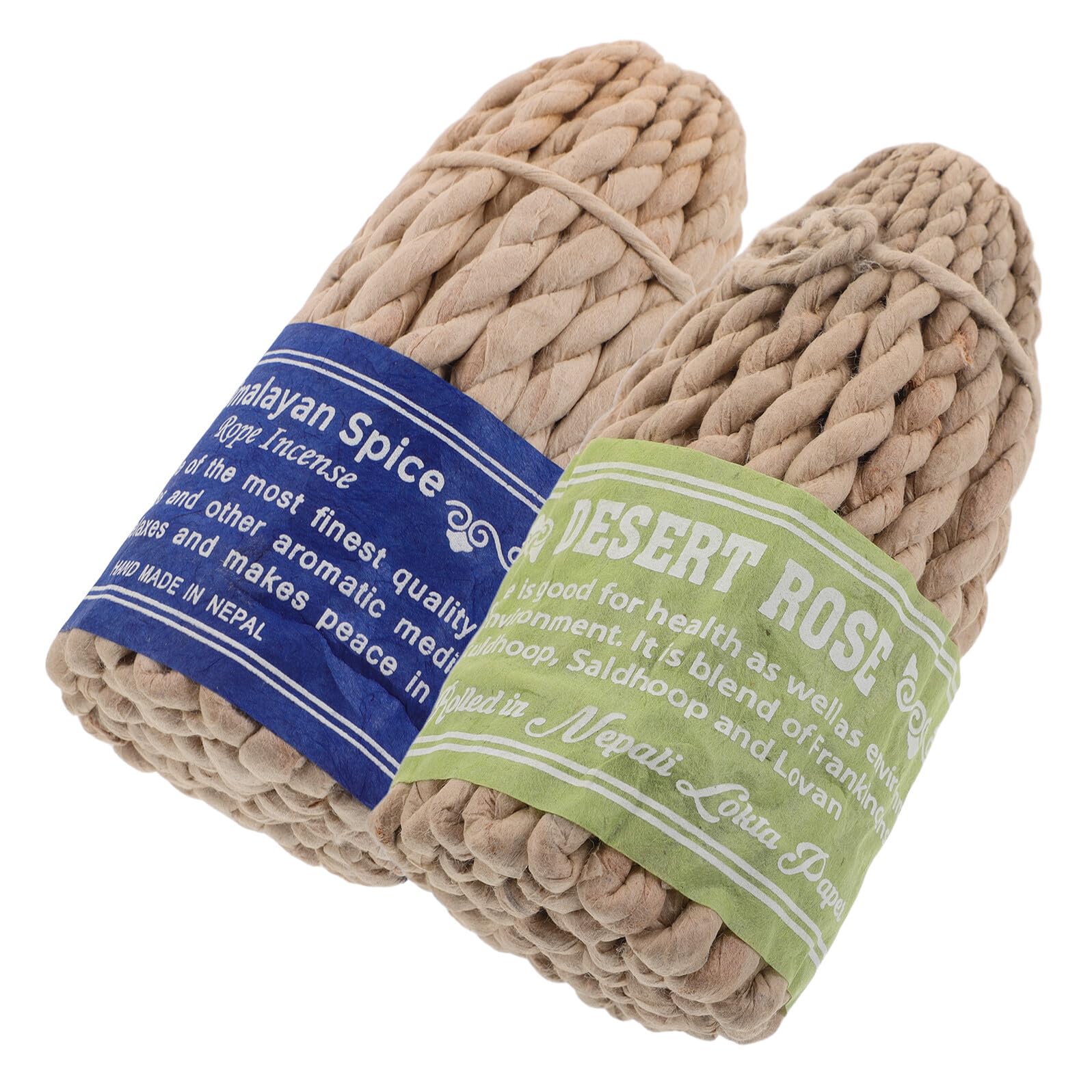 Paquete de 2 Varillas de Incienso Aromático de Cuerda Nepalí para Meditación y Relajación Hecho a Mano Fragancia Natural de Himlayan Spine y Desert Rose para Decoración del