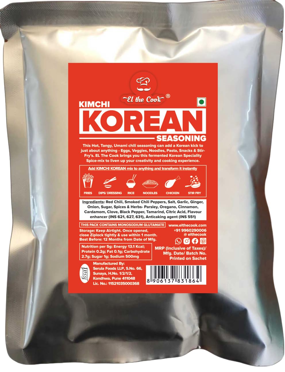 spicygem ① 【used品】 EL The Cook Kimchi Korean Seasoning 500g | Umami, Hot & Tangy