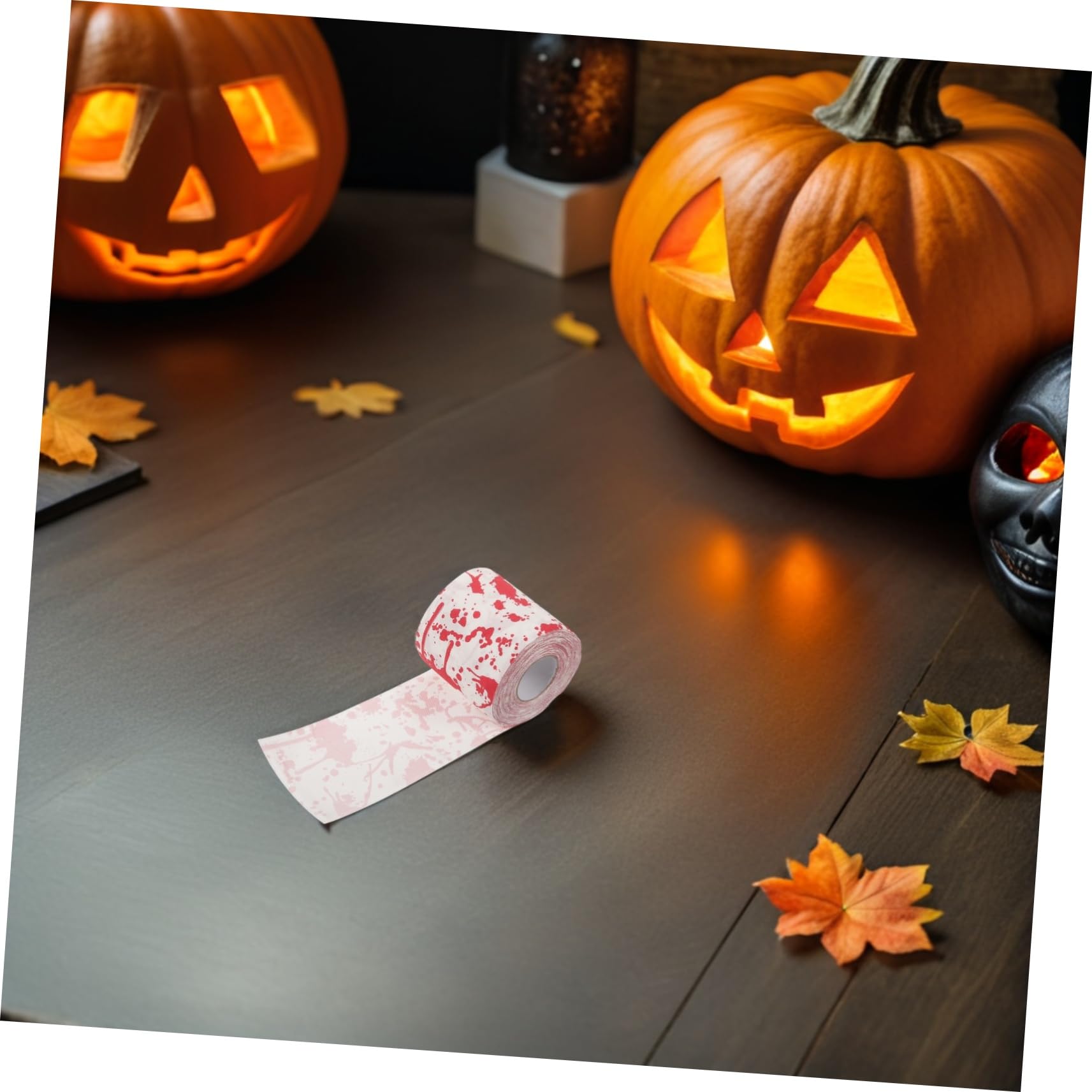 Healvian 20 Rollos Papel Higiénico Halloween con Estampado Mano Sangrienta Decoración Festiva para Baño y Fiesta Papel Absorbente Seguro y Ecológico para Uso Diario y Ambientación