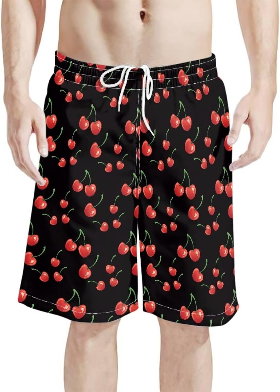PinUp Angel Men's Swim Trunks Beachwear Outdoor Quick Dry Retro Drawstring Board Short Bathing Suit Shorts for Beach Travel image 2