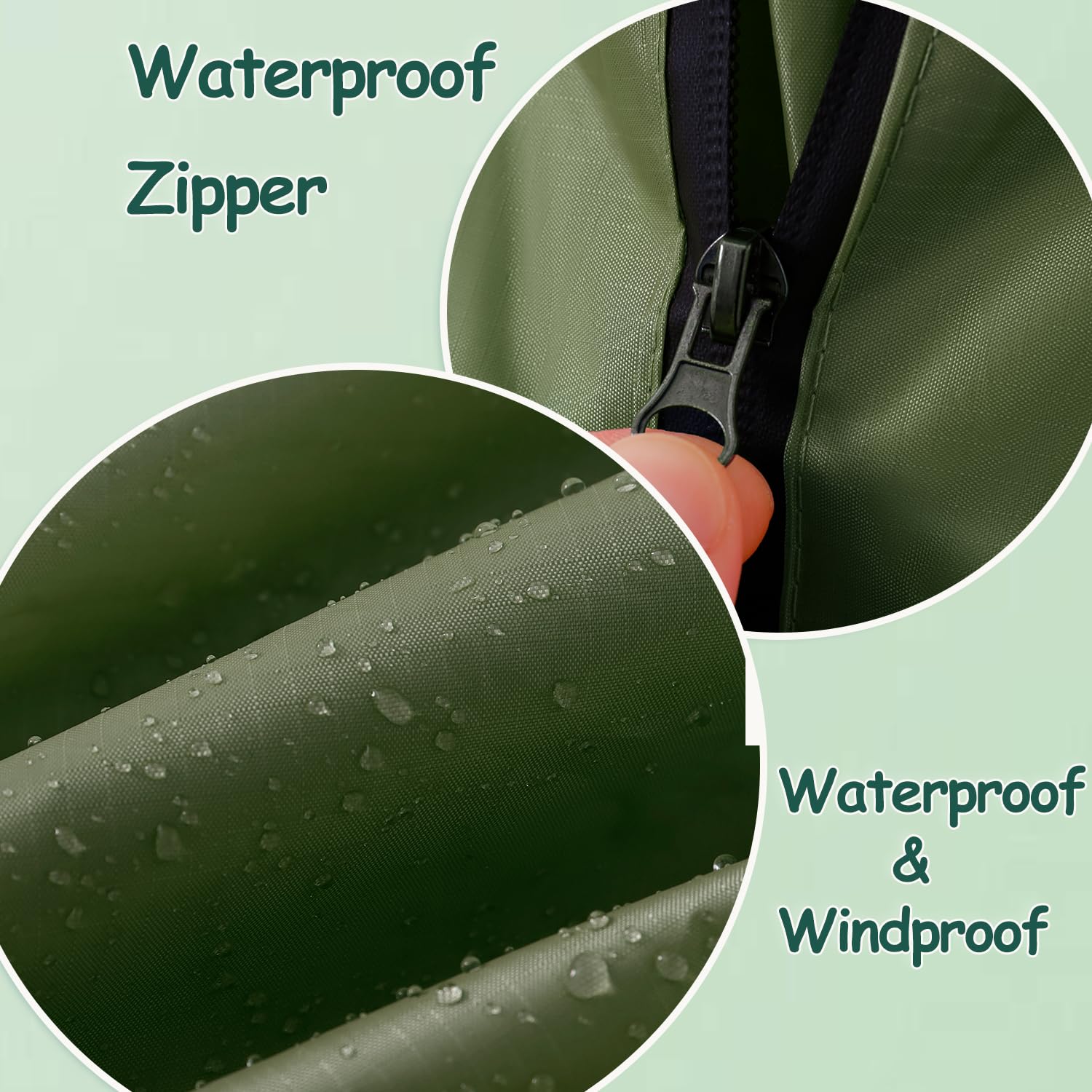 Unisex Plus Size Zipper Poncho Hooded Umhang Mantel (1er Pack)