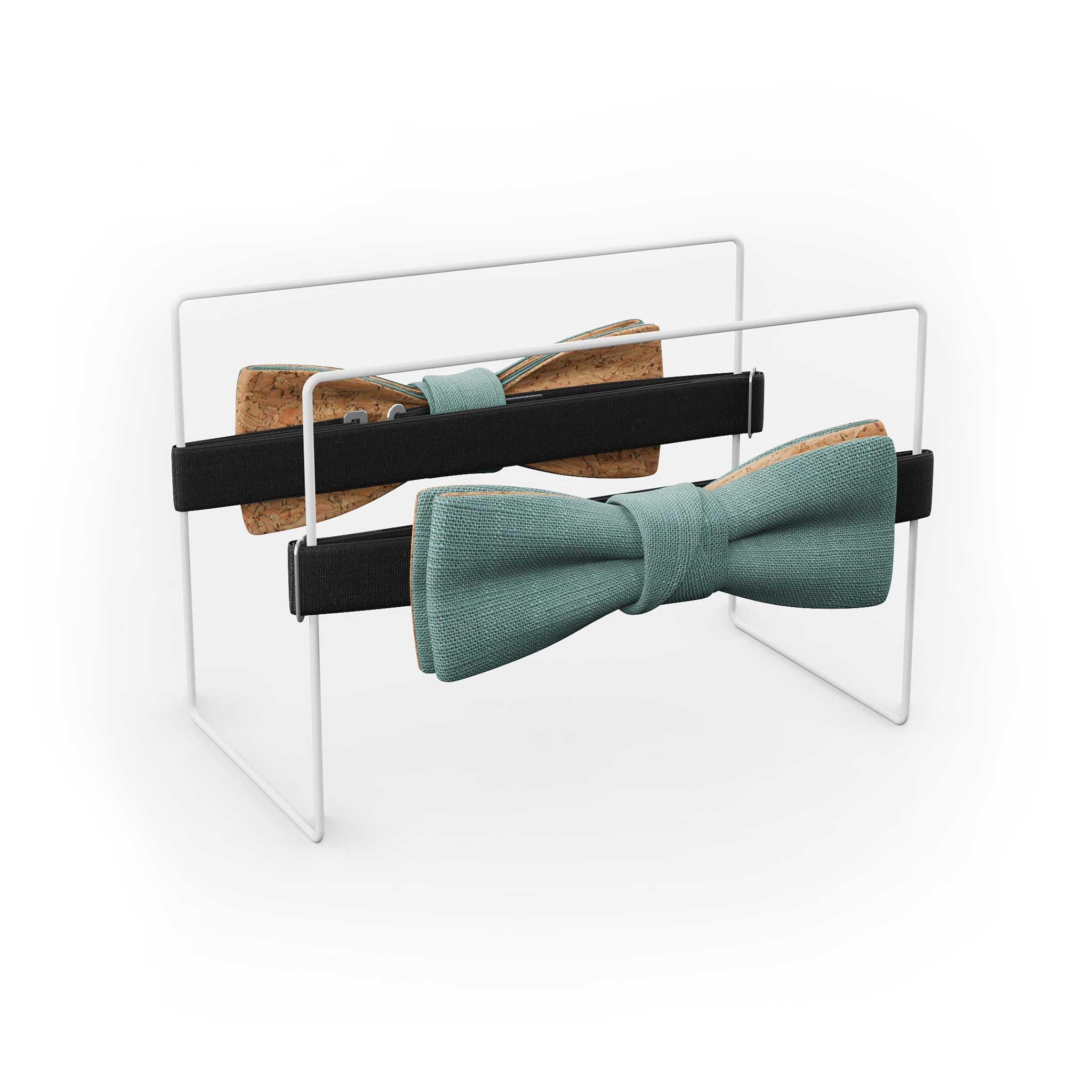 Herrenfliege aus Leinen + Kork | Eukalyptus Canyon Natur | Vegane Leinenfliege | Skinny Batwing Selbstbinder Optik | Hochzeit & Festliche Anlässe | Handgefertigt