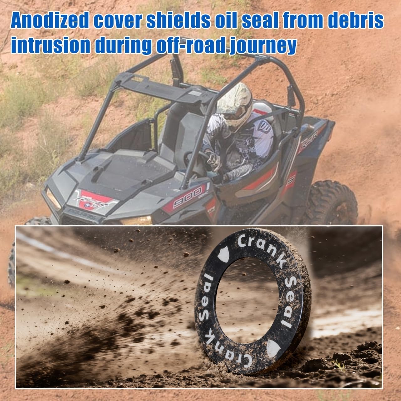 Crankshaft Seal Upgrade Kit for Polaris Ranger 900/1000, RZR 900/1000 (Includes Turbo), General 1000 All Years/Models | Crank Clutch Oil Seal with Black Ring