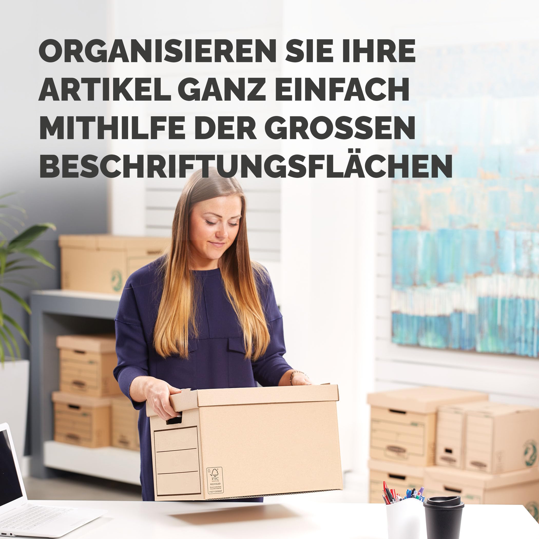 BANKERS BOX Aufbewahrungskarton mit Deckel aus stabiler B-Flute Wellpappe, braun, für Haushaltsgegenstände, Spielzeug, Dokumente, 100% recycelt und recycelbar, 10 Stück